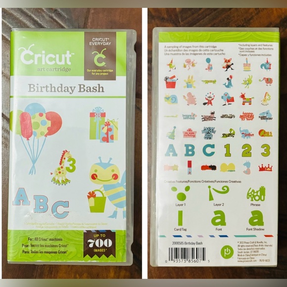 Cricut Set Birthday Bash 700 Images Scrapbook Cards & Birthday Decor - Picture 1 of 13
